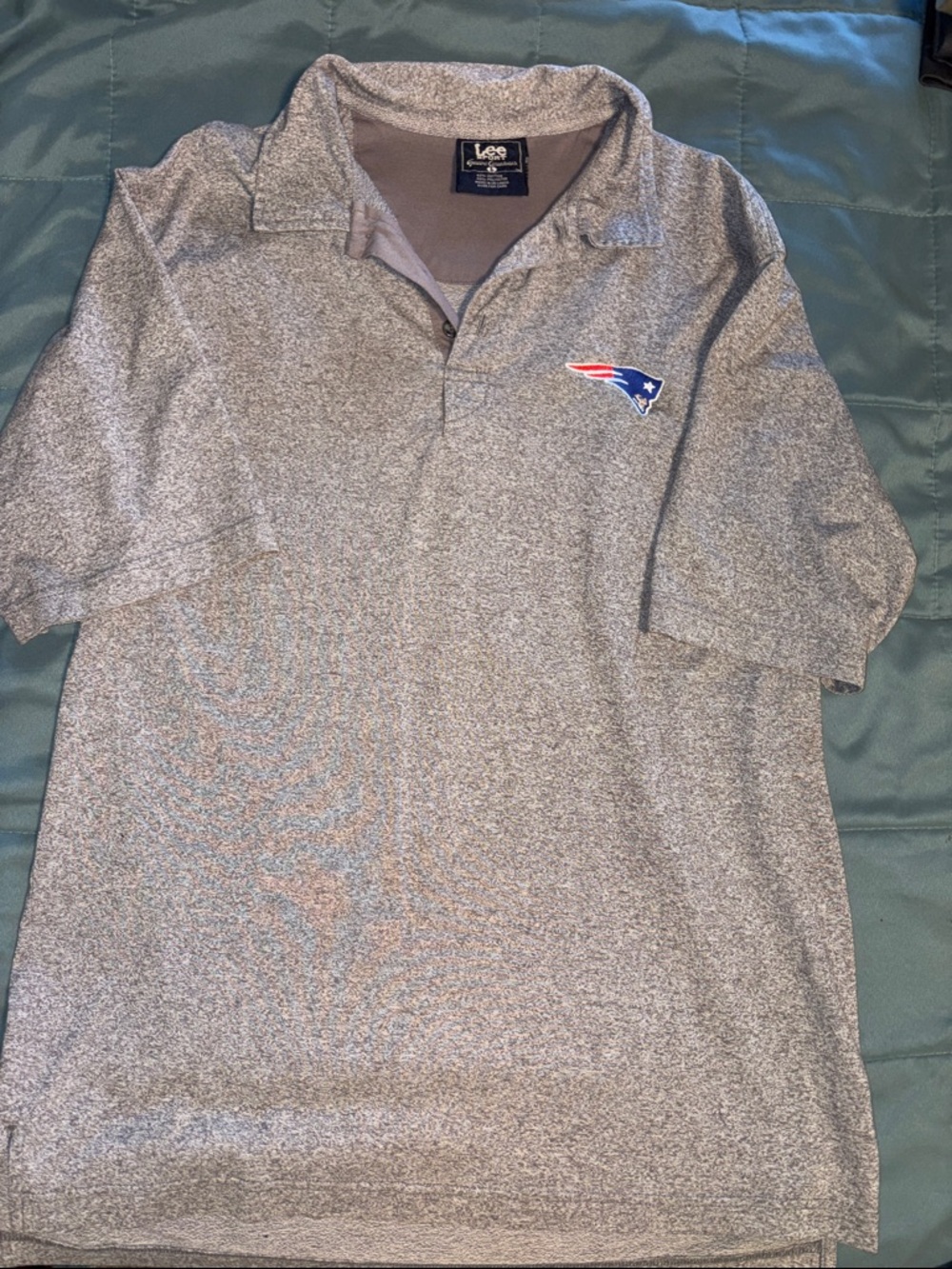 Lee Gray Heather Patriots Polo Shirt